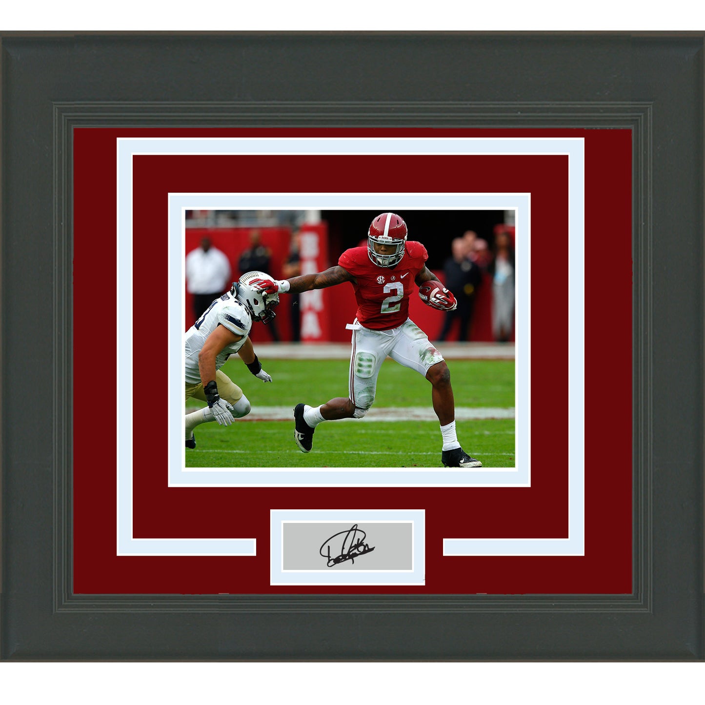 Framed Derrick Henry Facsimile Laser Engraved Signature Auto Alabama Crimson Tide 11x14 Football Photo