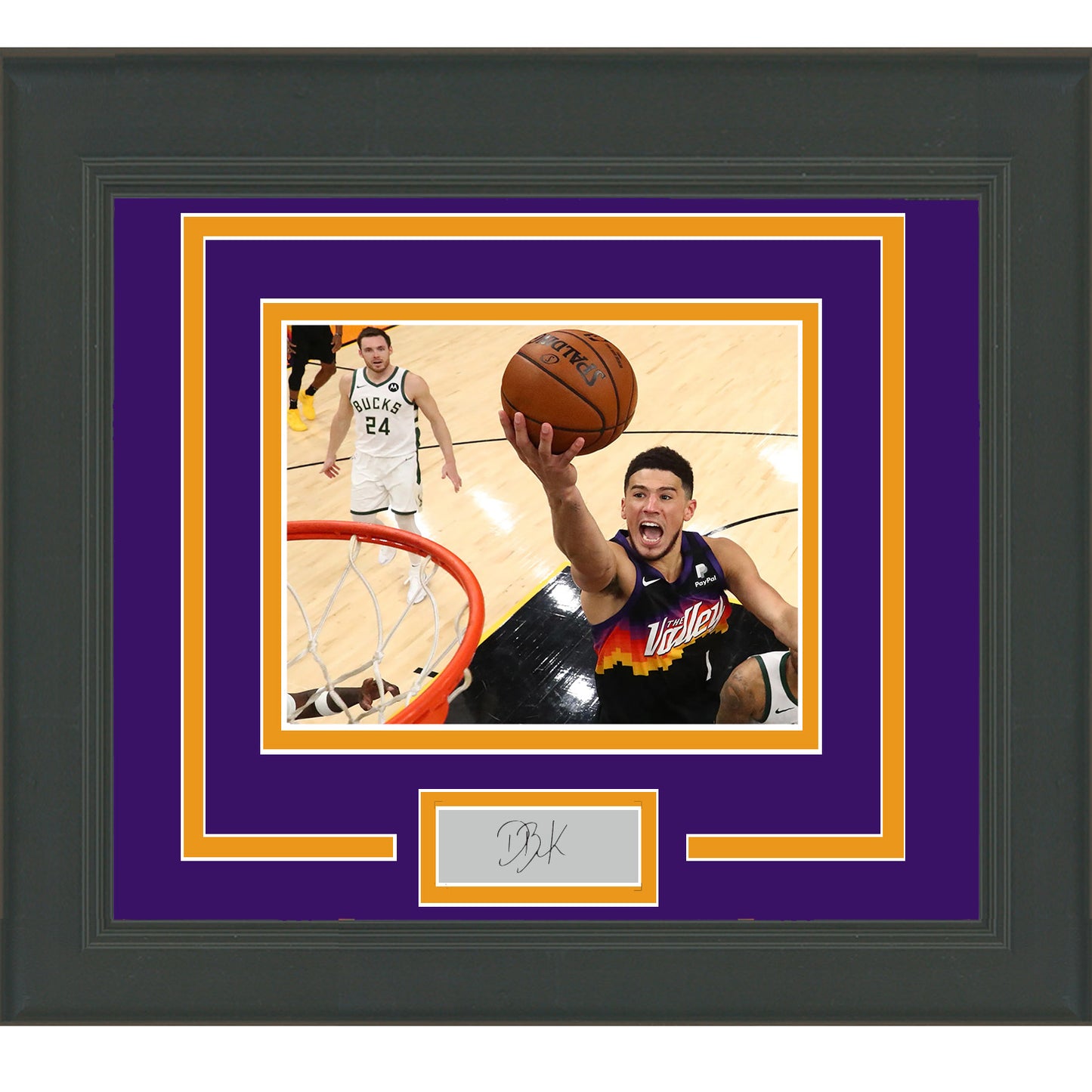 Framed Devin Booker Facsimile Laser Engraved Signature Auto Phoenix Suns 11x14 Basketball Photo