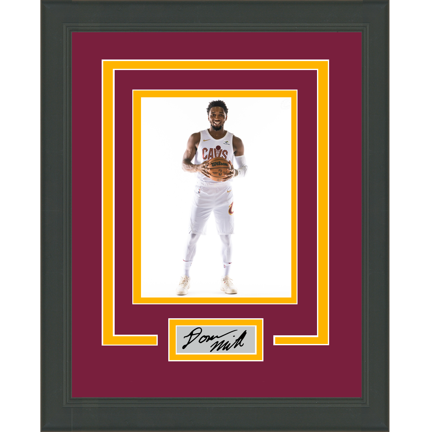 Framed Donovan Mitchell Facsimile Laser Engraved Signature Auto Cleveland Cavaliers 11x14 Basketball Photo