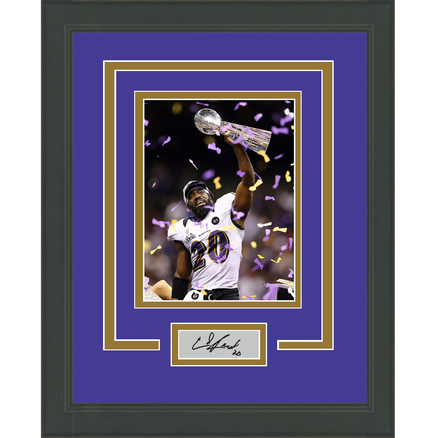Framed Ed Reed Facsimile Laser Engraved Signature Auto Baltimore Ravens 11x14 Football Photo