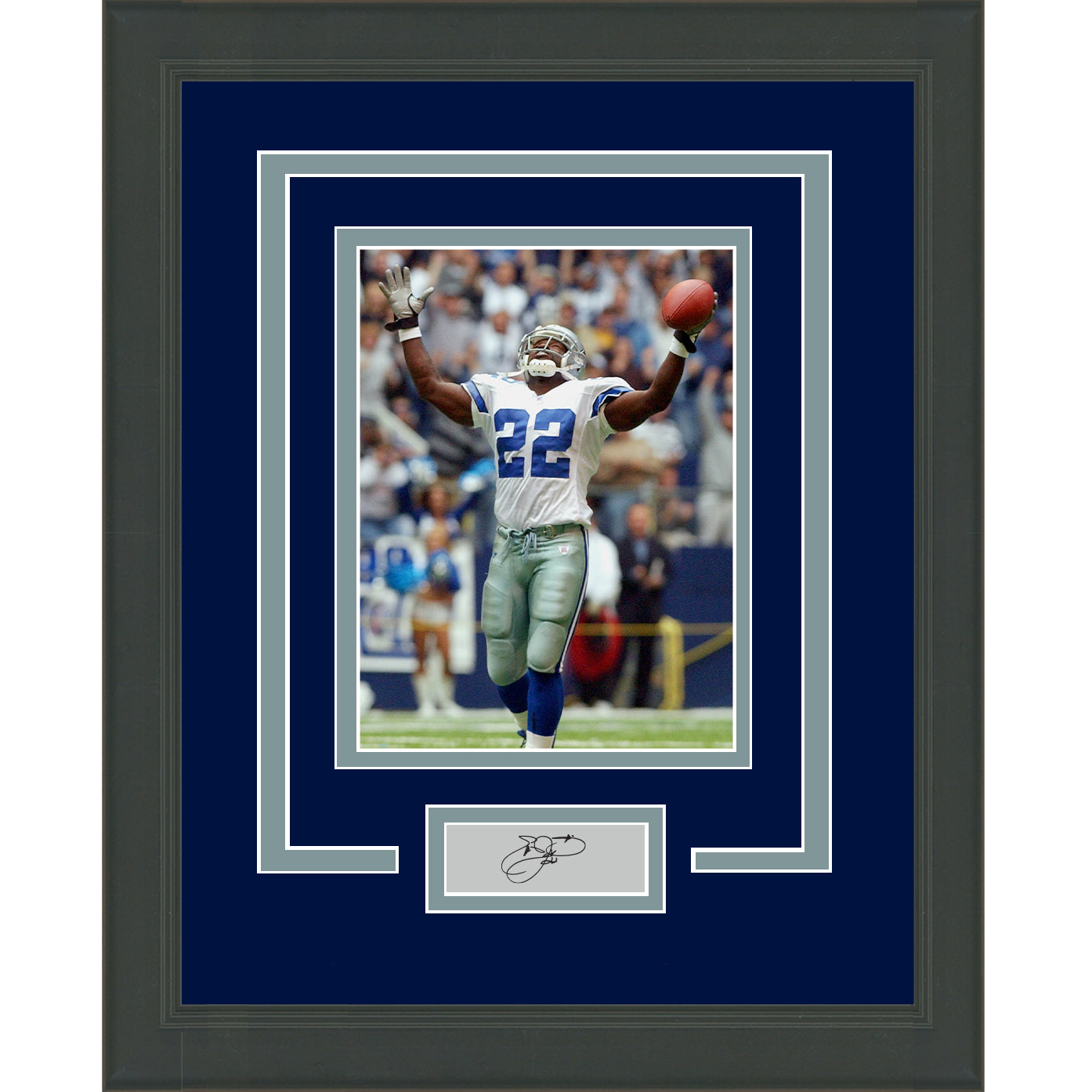 Framed Emmitt Smith Facsimile Laser Engraved Signature Auto Dallas Cowboys 11x14 Football Photo