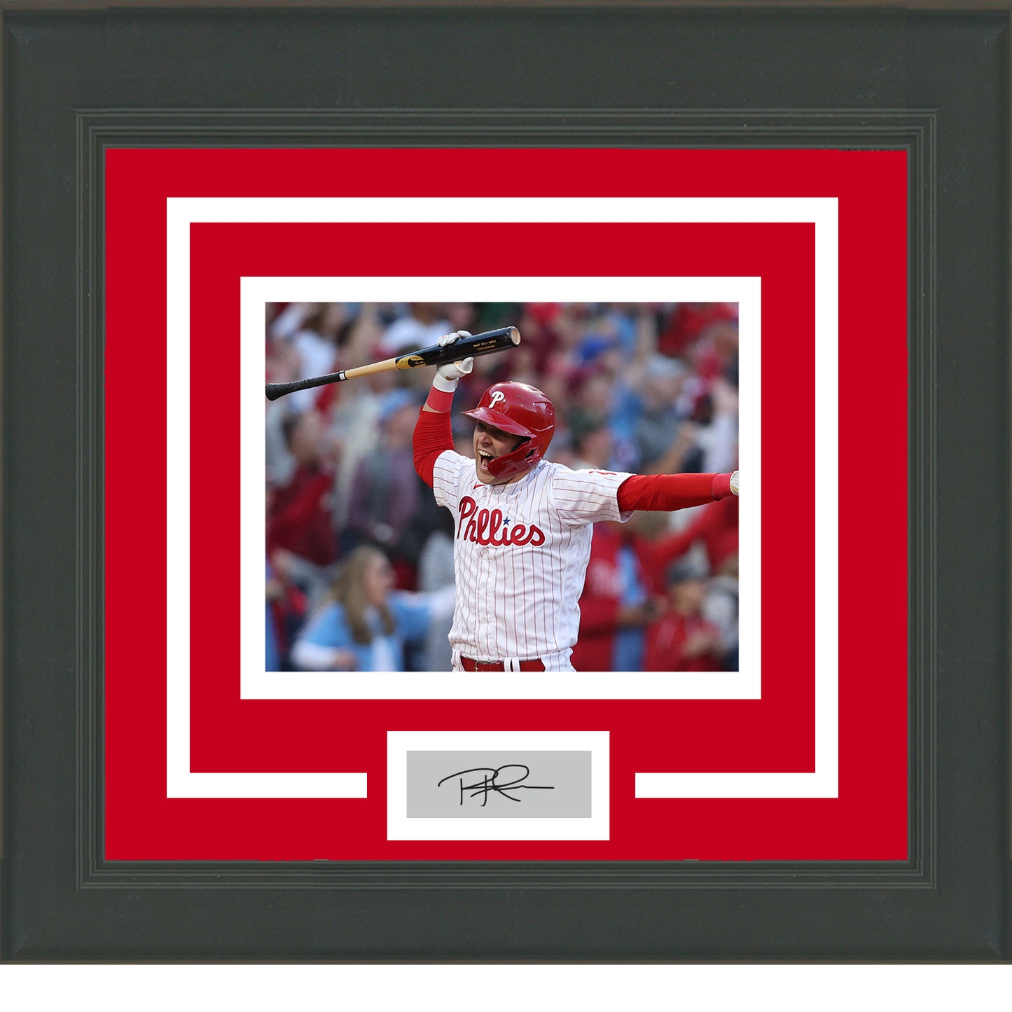 Framed Rhys Hoskins Facsimile Laser Engraved Signature Auto Philadelphia Phillies 11x14 Baseball Photo