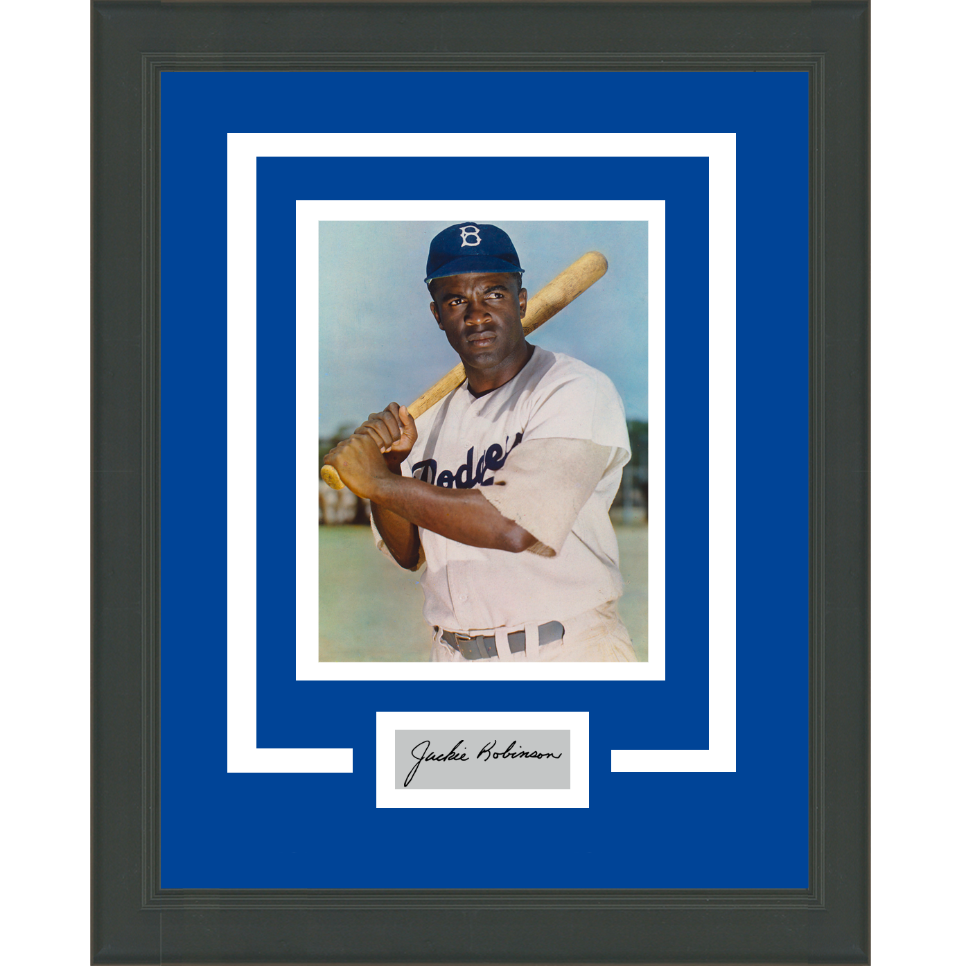 Framed Jackie Robinson Facsimile Laser Engraved Signature Auto Los Angeles Dodgers 11x14 Baseball Photo #2