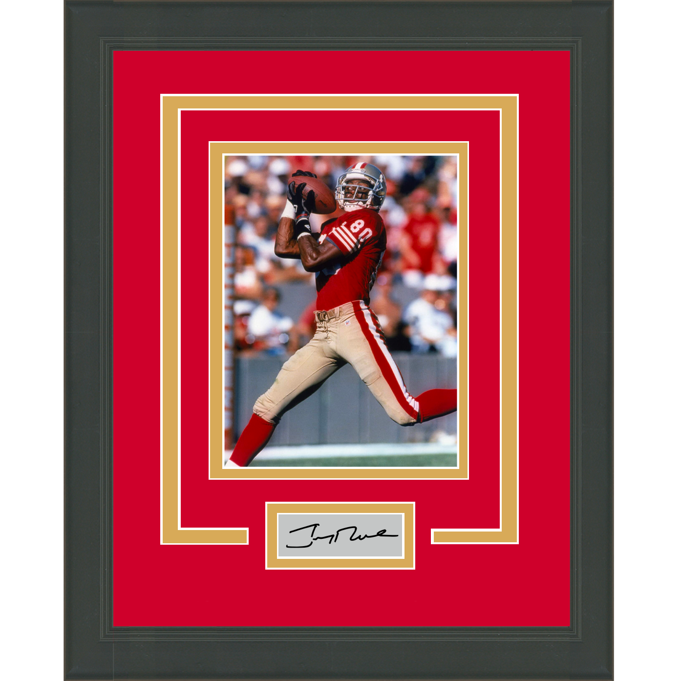 Framed Jerry Rice Facsimile Laser Engraved Signature Auto San Francisco 49ers 11x14 Football Photo