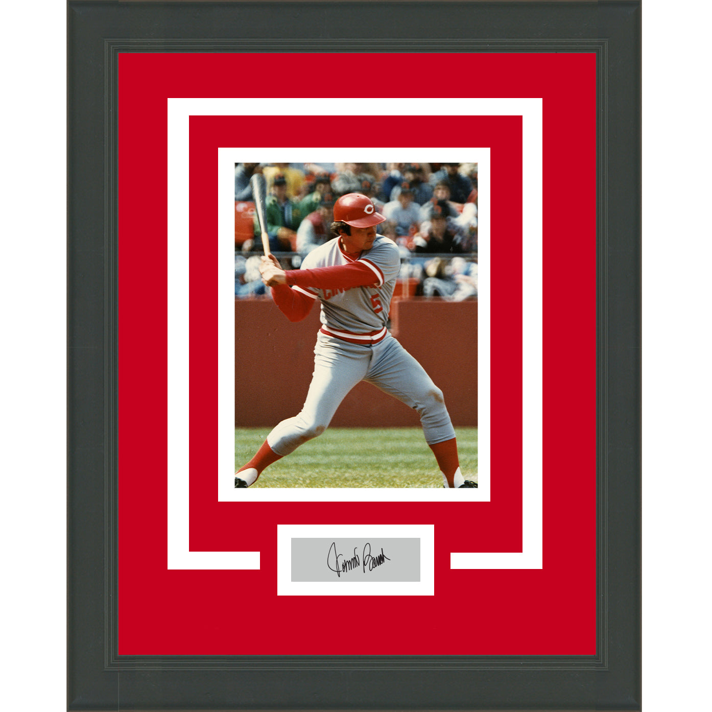 Framed Johnny Bench Facsimile Laser Engraved Signature Auto Cincinnati Reds 11x14 Baseball Photo