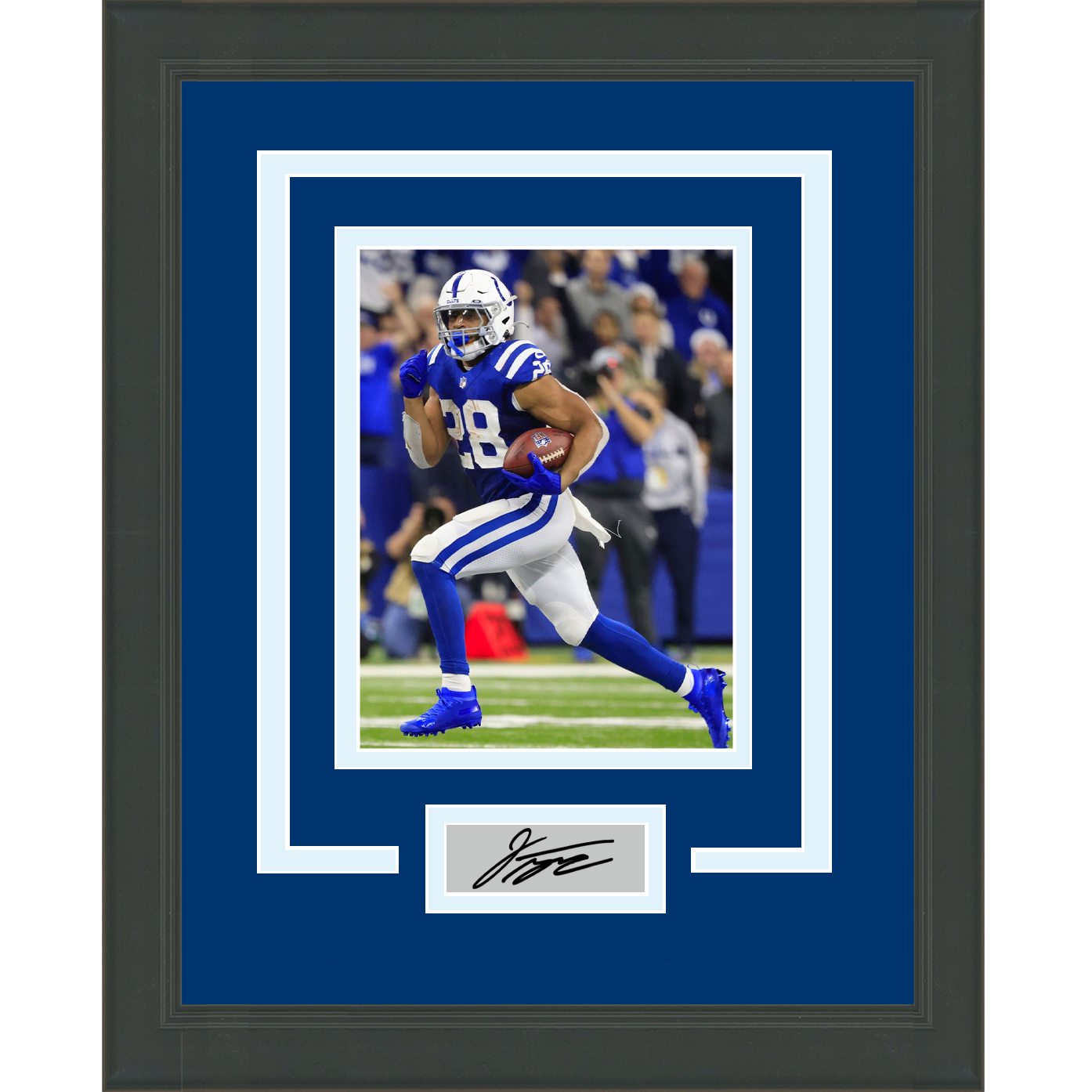 Framed Jonathan Taylor Facsimile Laser Engraved Signature Auto Indianapolis Cults 11x14 Football Photo