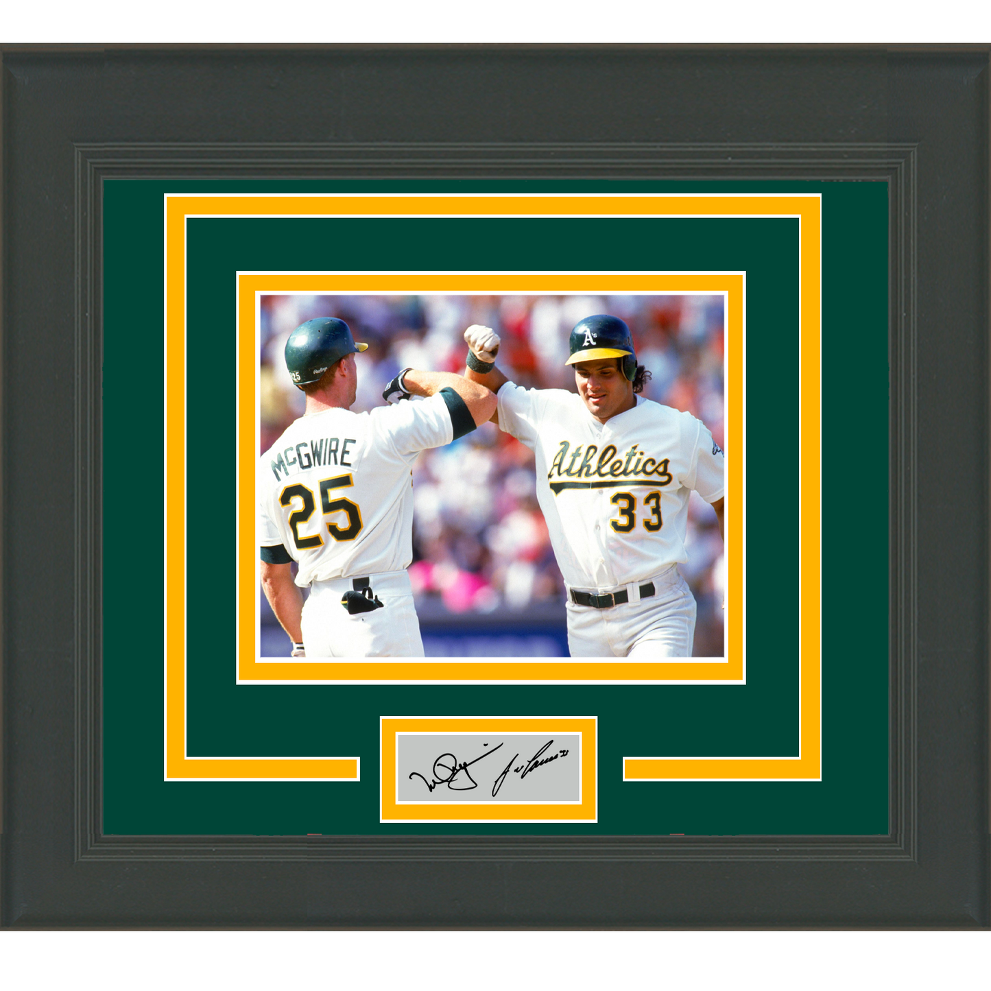 Framed Jose Canseco & Mark McGwire Facsimile Laser Engraved Signature Auto Oakland A's Athletics 11x14 Baseball Photo
