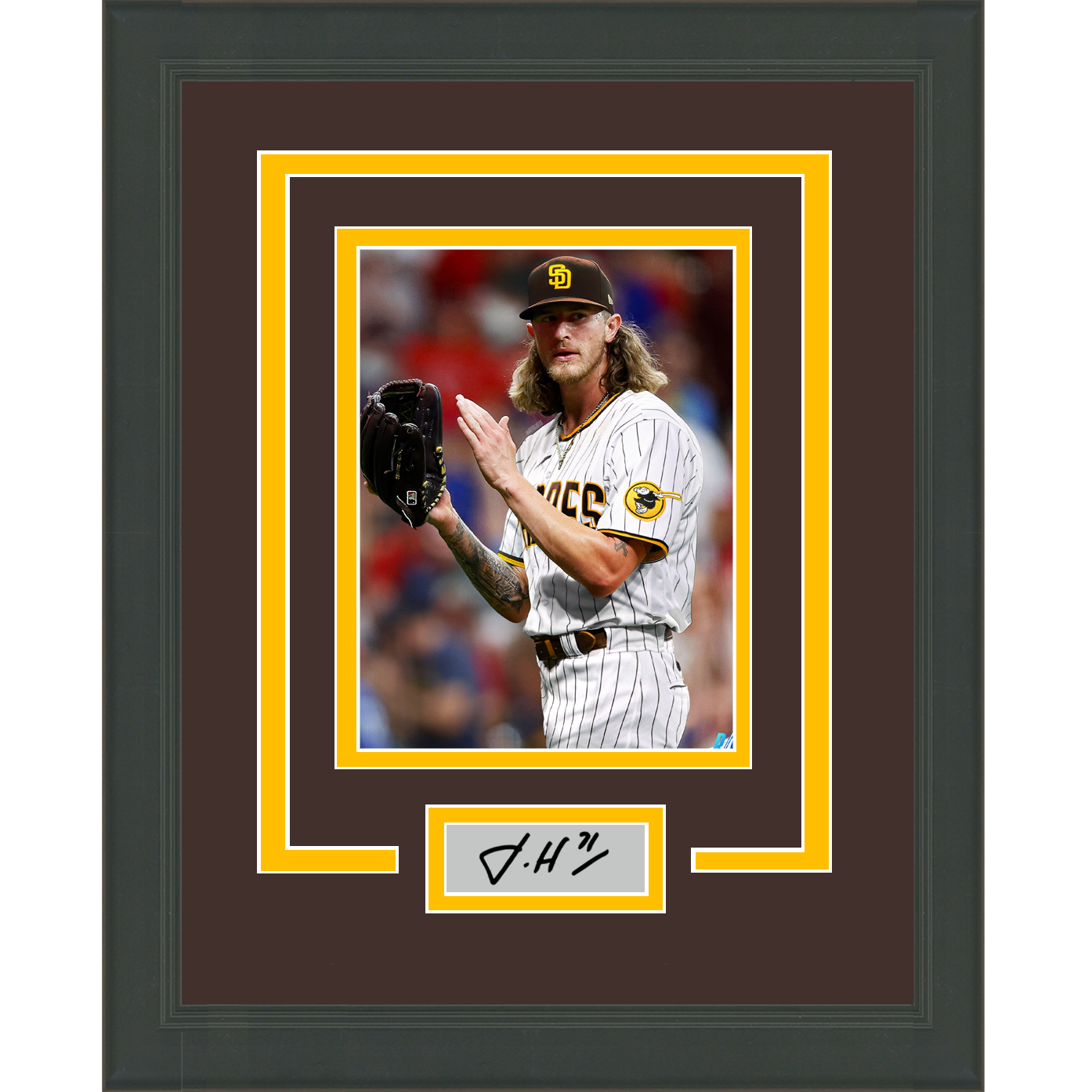 Framed Josh Hader Facsimile Laser Engraved Signature Auto San Diego Padres 11x14 Baseball Photo