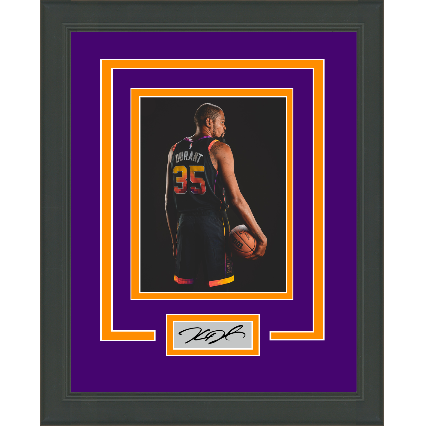 Framed Kevin Durant Facsimile Laser Engraved Signature Auto Phoenix Suns 11x14 Basketball Photo