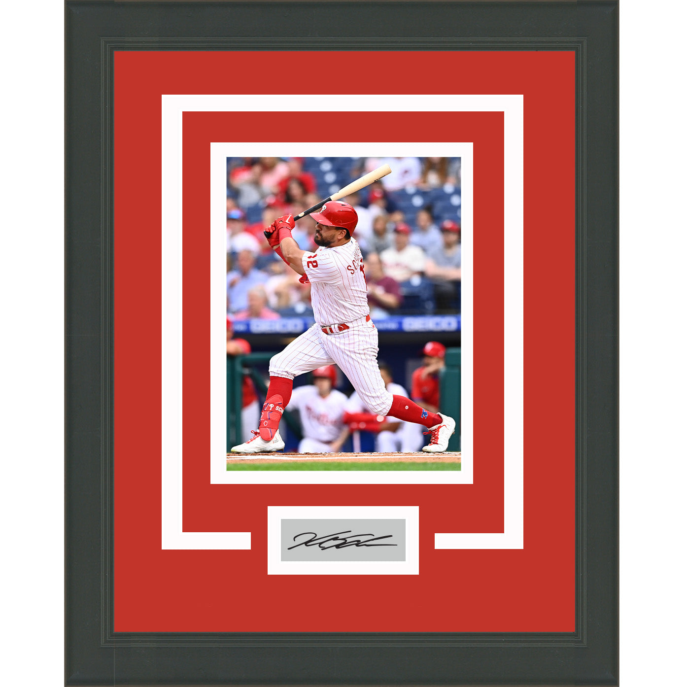 Framed Kyle Schwarber Facsimile Laser Engraved Signature Auto Philadelphia Phillies 11x14 Baseball Photo