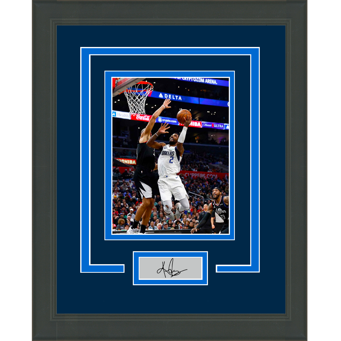 Framed Kyrie Irving Facsimile Laser Engraved Signature Auto Dallas Mavericks 11x14 Basketball Photo