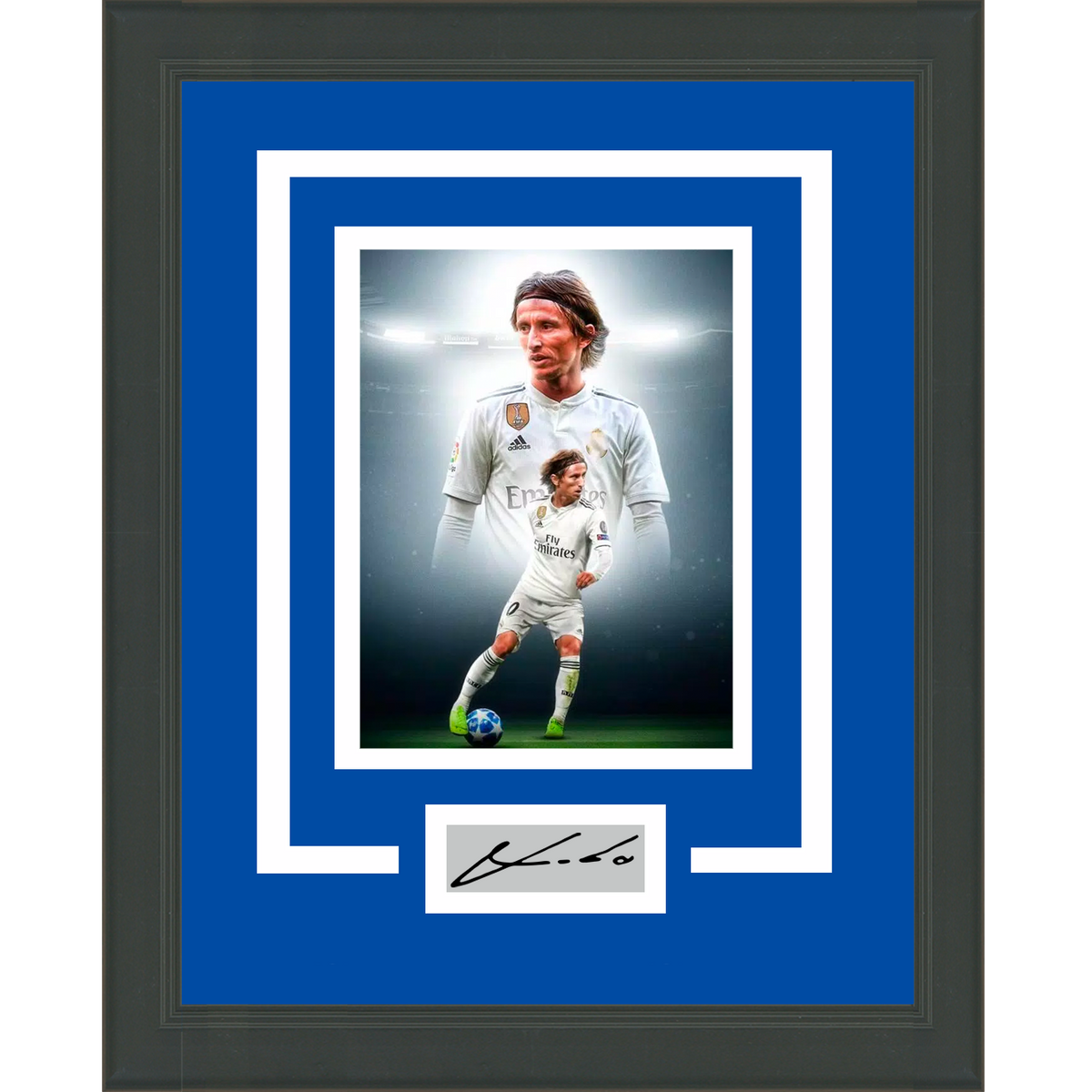 Framed Luka Modric Facsimile Laser Engraved Signature Auto Real Madrid 11x14 Soccer Futbol Photo #4