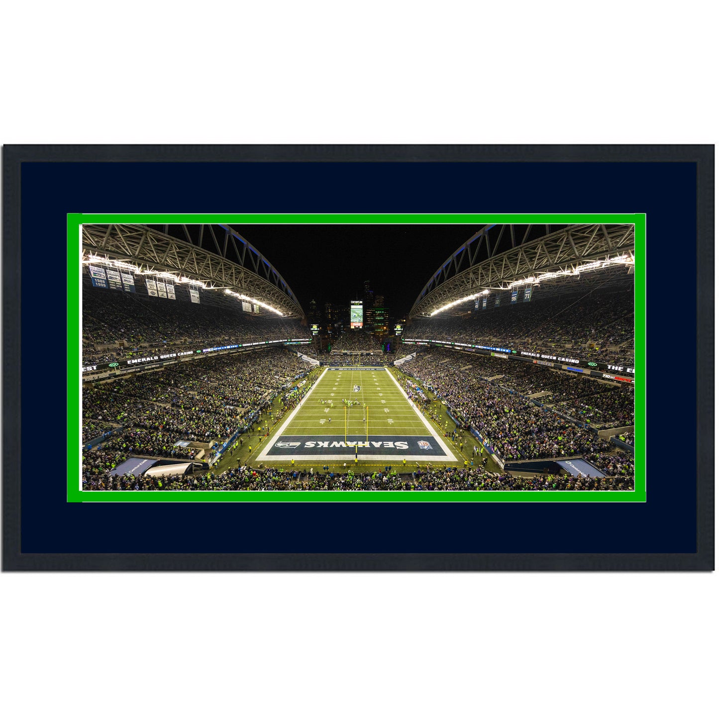 Framed Lumen Field Seattle Seahawks 16x24 Football Photo Professionally Matted