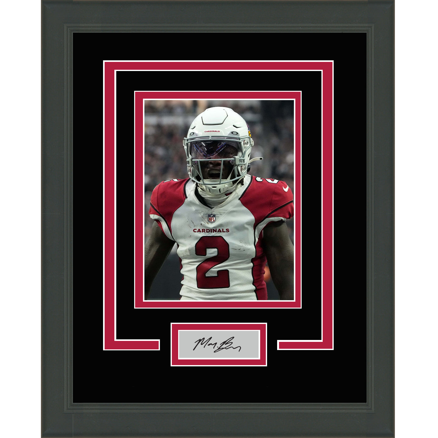 Framed Marquise Brown Facsimile Laser Engraved Signature Auto Arizona Cardinals 11x14 Football Photo