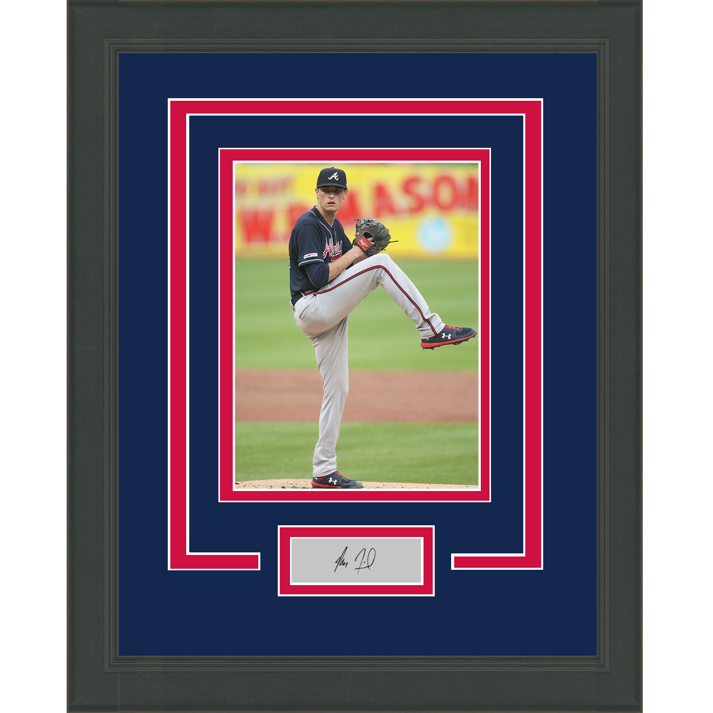 Framed Max Fried Facsimile Laser Engraved Signature Auto Atlanta Braves 11x14 Baseball Photo