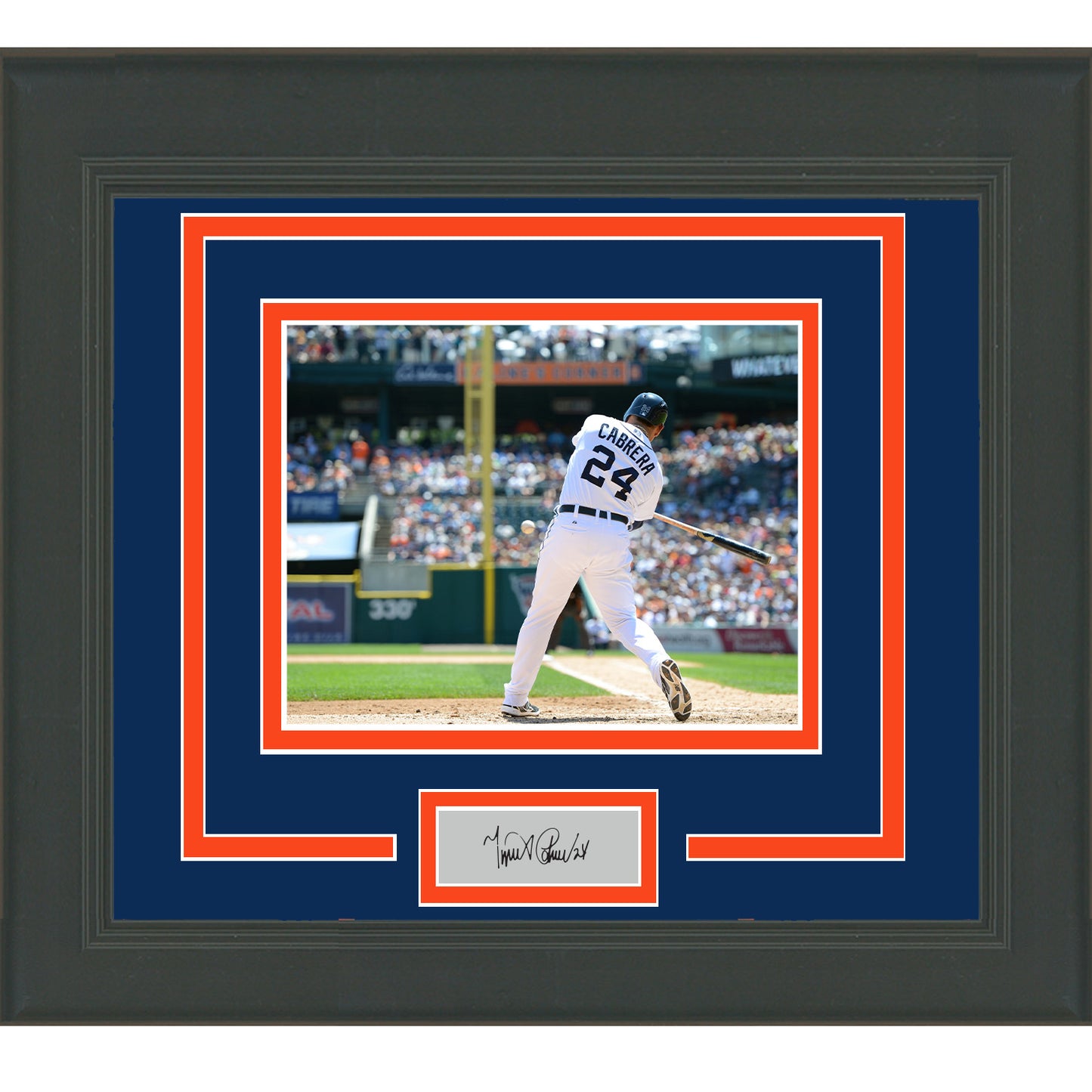 Framed Miguel Cabrera Facsimile Laser Engraved Signature Auto Detroit Tigers 11x14 Baseball Photo