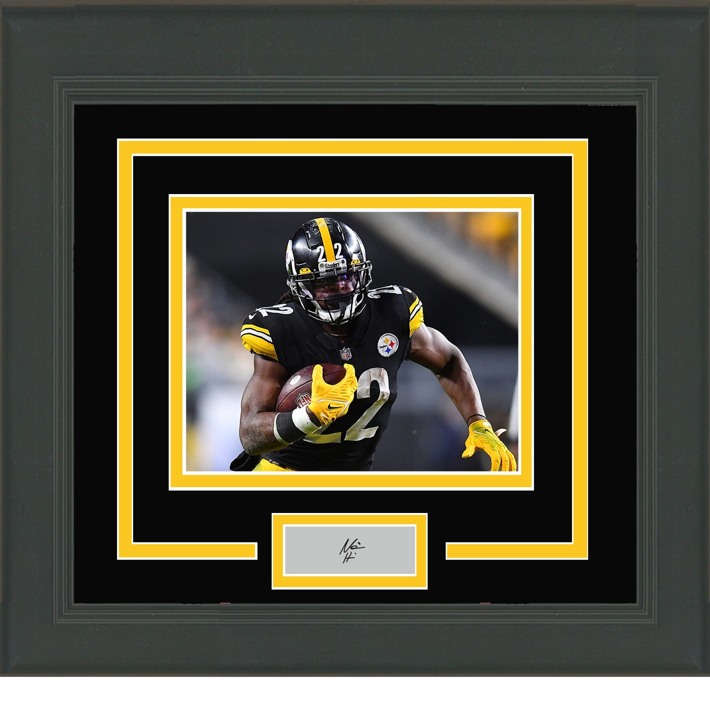 Framed Najee Harris Facsimile Laser Engraved Signature Auto Pittsburgh Steelers 11x14 Football Photo