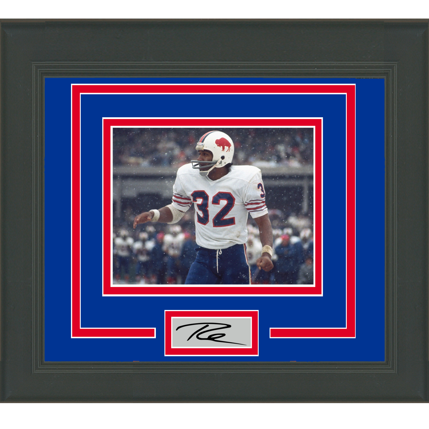 Framed OJ O.J. Simpson Facsimile Laser Engraved Signature Auto Buffalo Bills 11x14 Football Photo