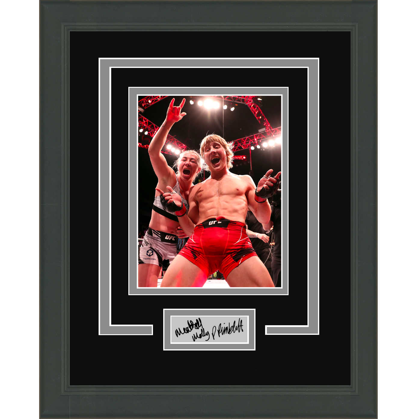 Framed Paddy Pimblett Molly McCann Facsimile Laser Engraved Dual Signature Auto UFC 11x14 Photo