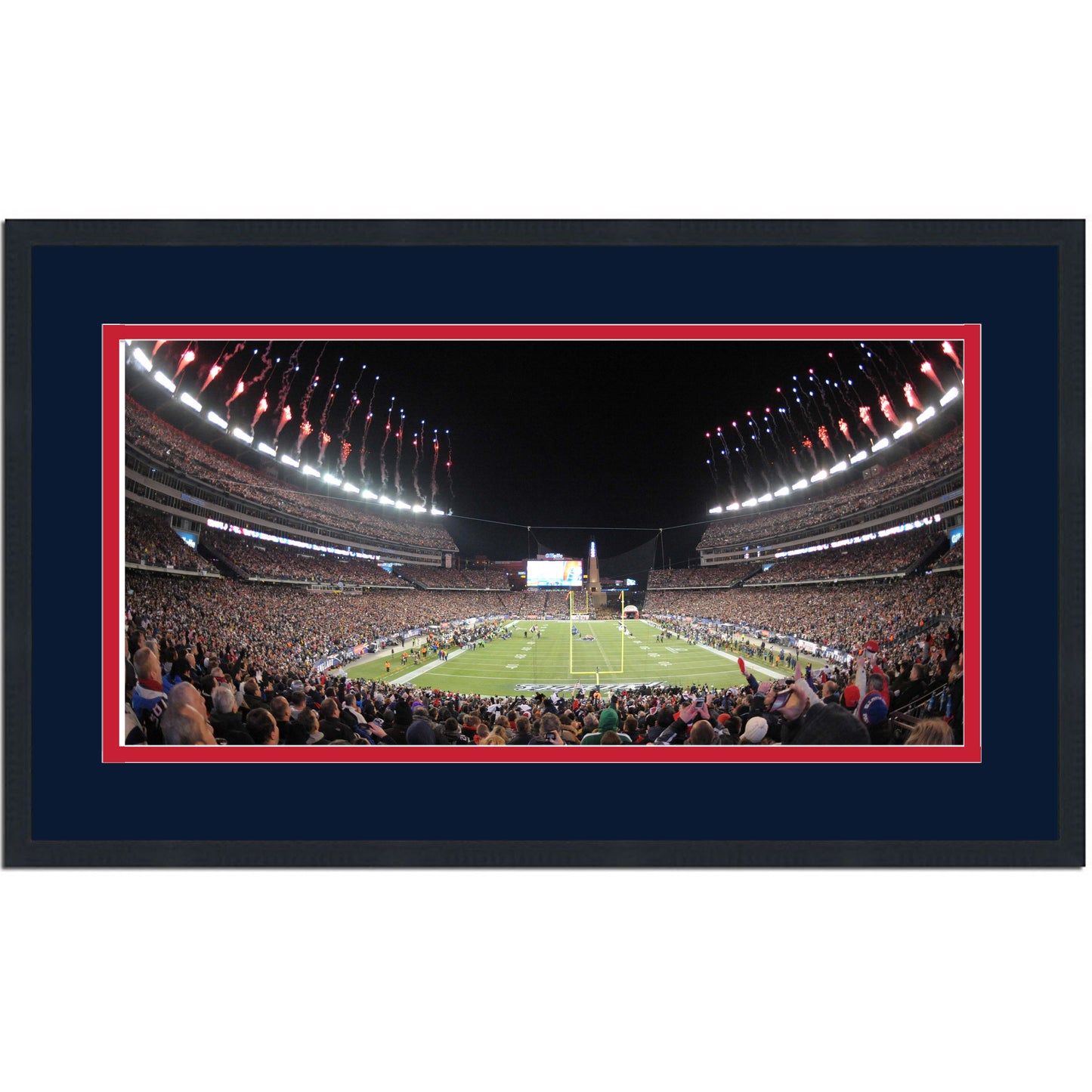 Framed Gillette Stadium New England Patriots 16x24 Football Photo Professionally Matted