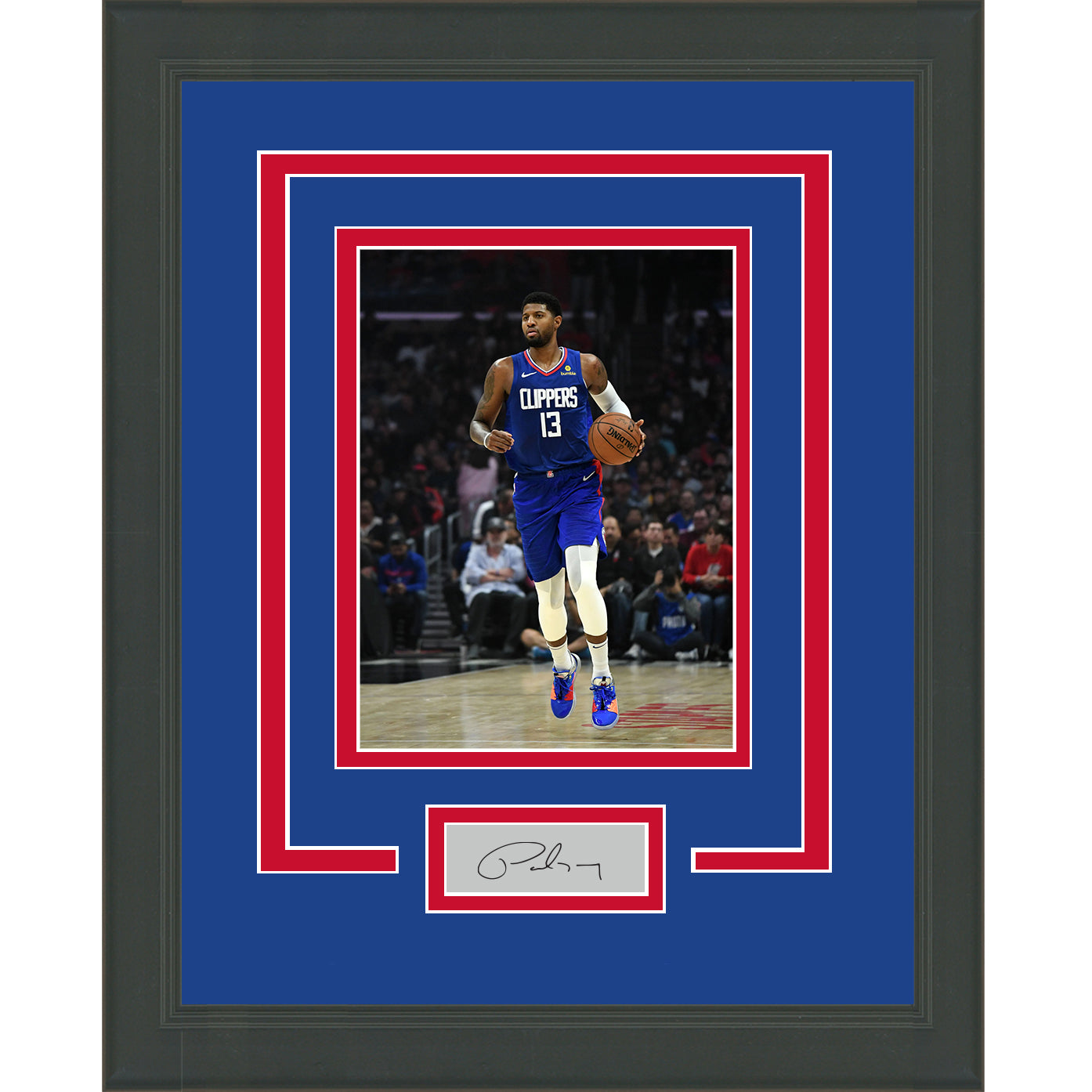 Framed Paul George Facsimile Laser Engraved Signature Auto Los Angeles Clippers 11x14 Basketball Photo