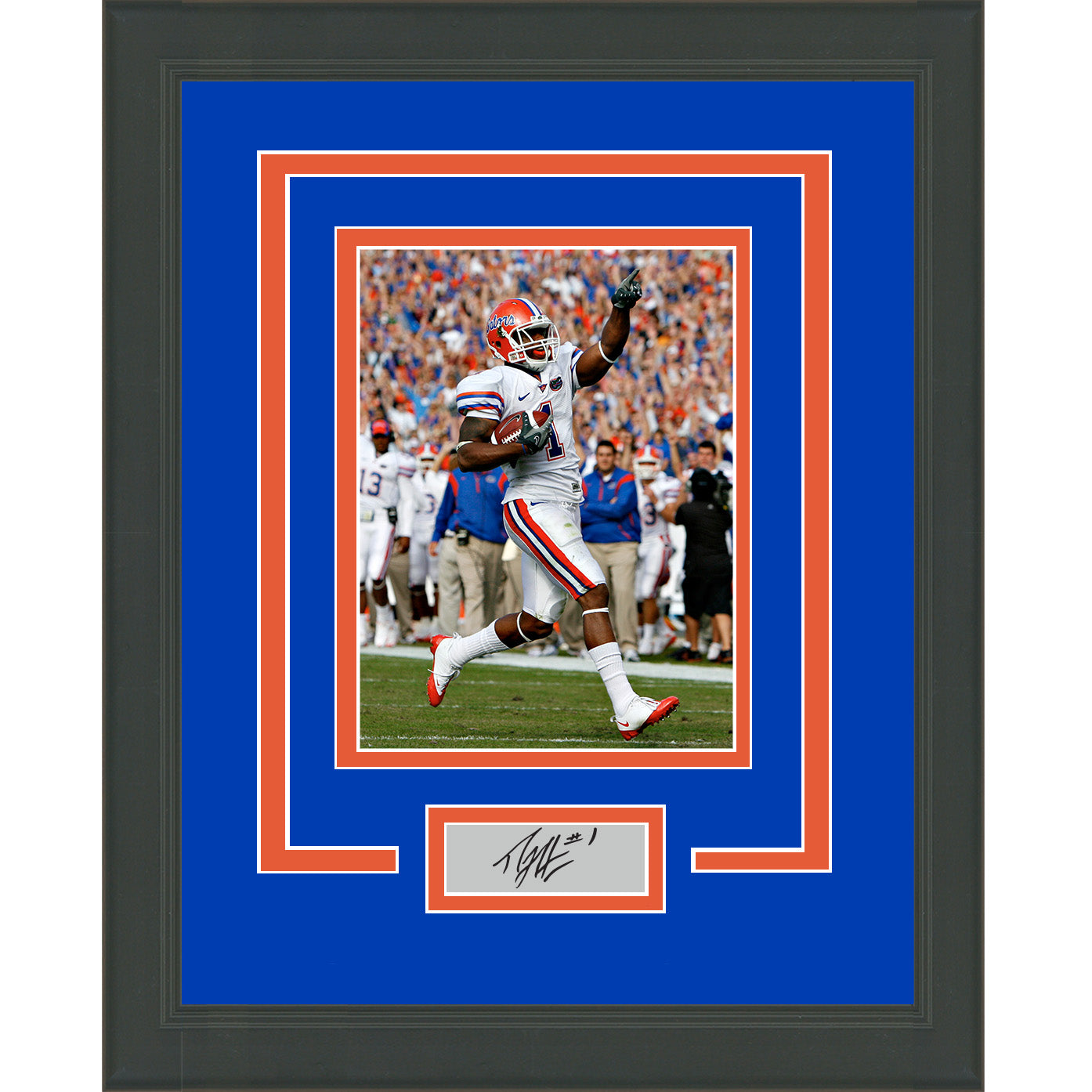 Framed Percy Harvin Facsimile Laser Engraved Signature Auto Florida Gators 11x14 Football Photo