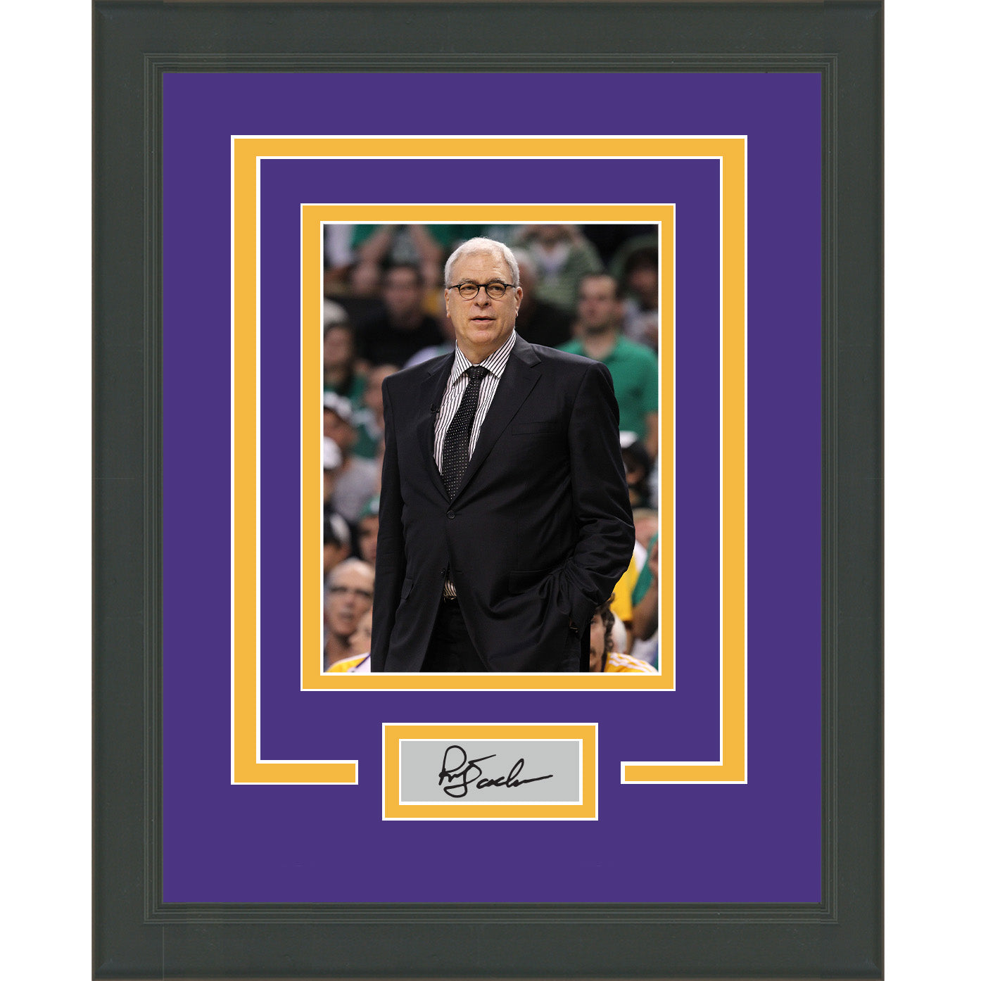Framed Phil Jackson Facsimile Laser Engraved Signature Auto Los Angeles Lakers 11x14 Basketball Photo