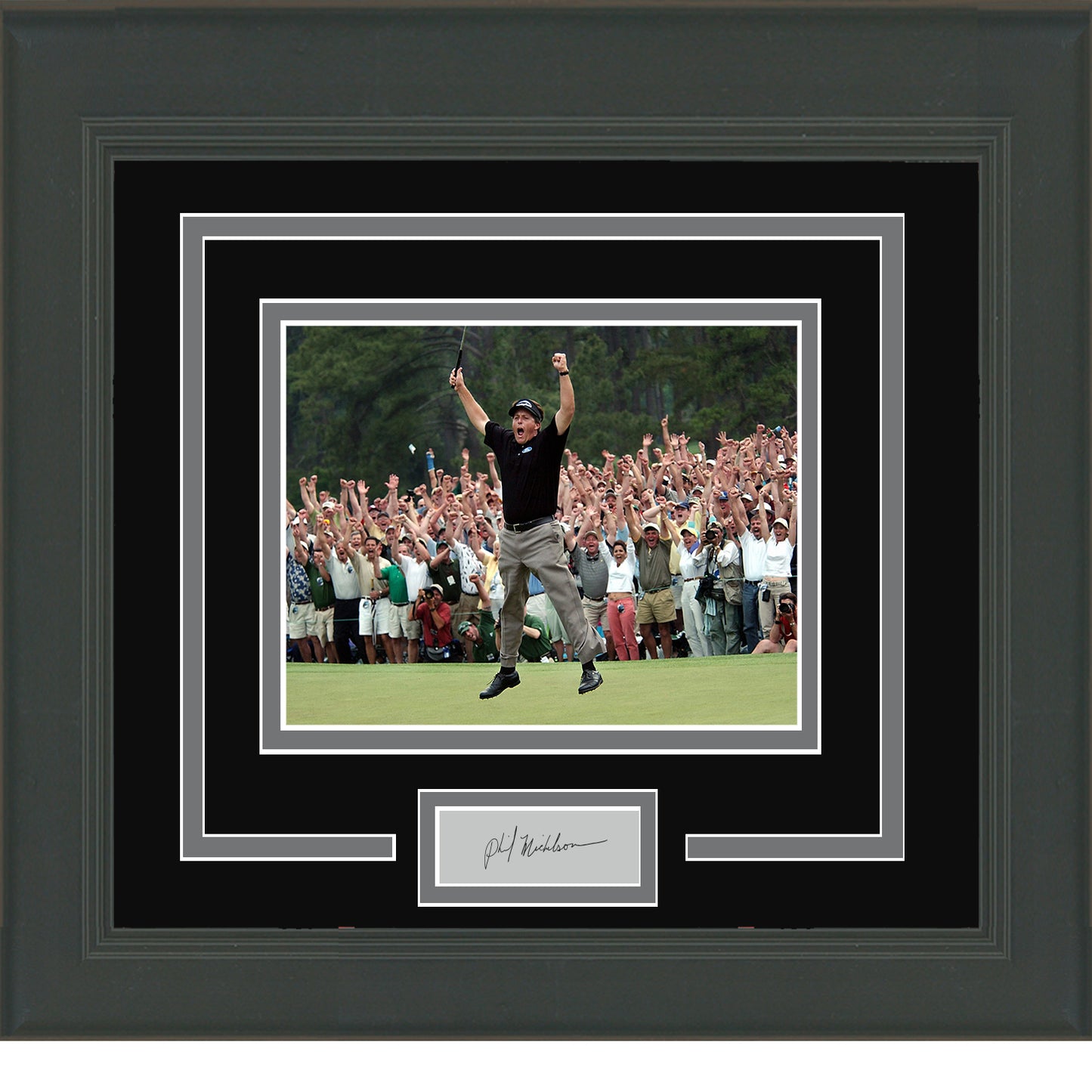 Framed Phil Mickelson Facsimile Laser Engraved Signature Auto 11x14 Golf Photo