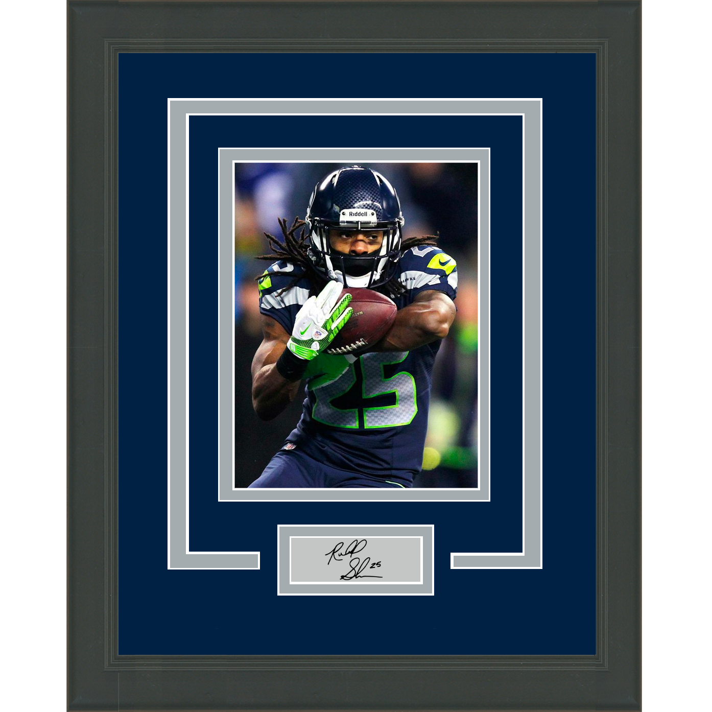 Framed Richard Sherman Facsimile Laser Engraved Signature Auto Seattle Seahawks 11x14 Football Photo