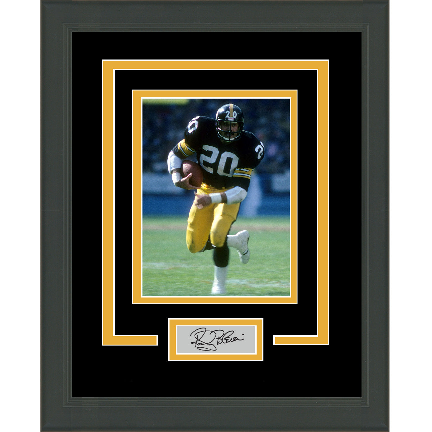 Framed Rocky Bleier Facsimile Laser Engraved Signature Auto Pittsburgh Steelers 11x14 Football Photo
