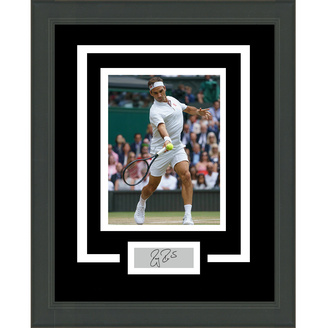Framed Roger Federer Facsimile Laser Engraved Signature Auto 11x14 Tennis Photo