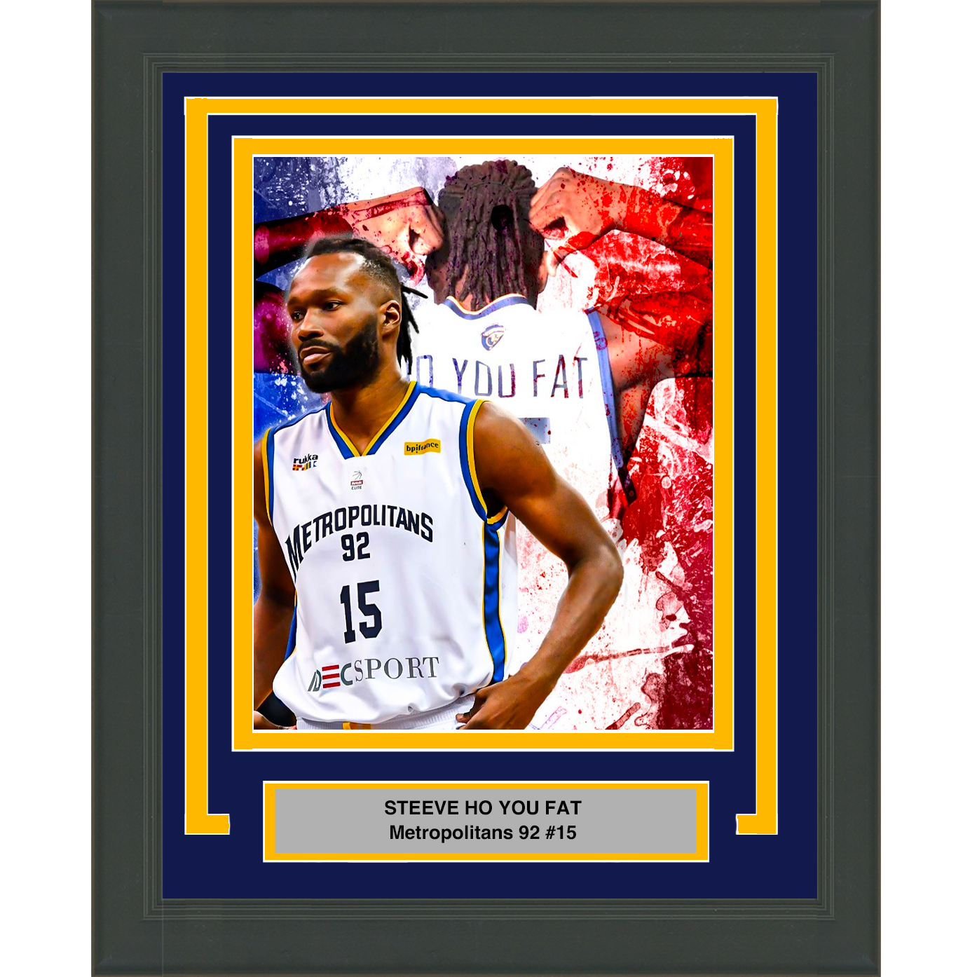 Framed Steeve Ho You Fat Metropolitans 92 8x10 Basketball Photo