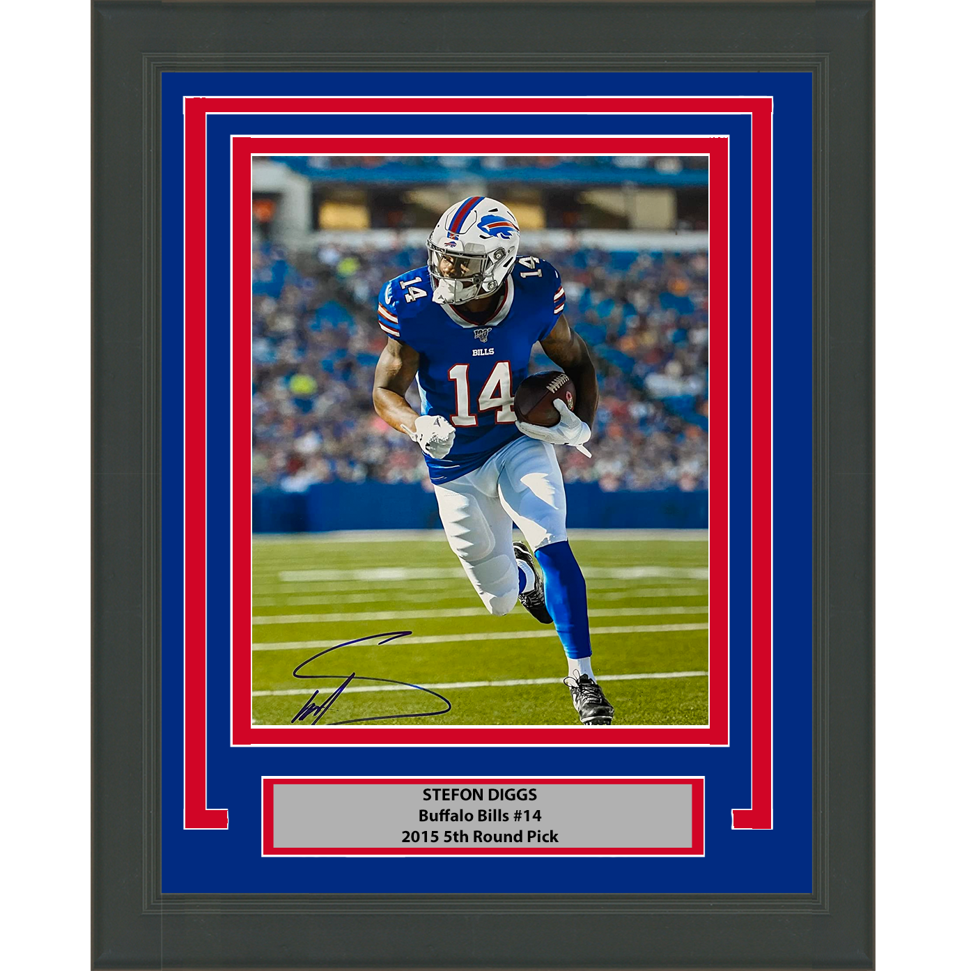 Framed Autographed/Signed Stefon Diggs Buffalo Bills 16x20 Football Photo Beckett BAS COA