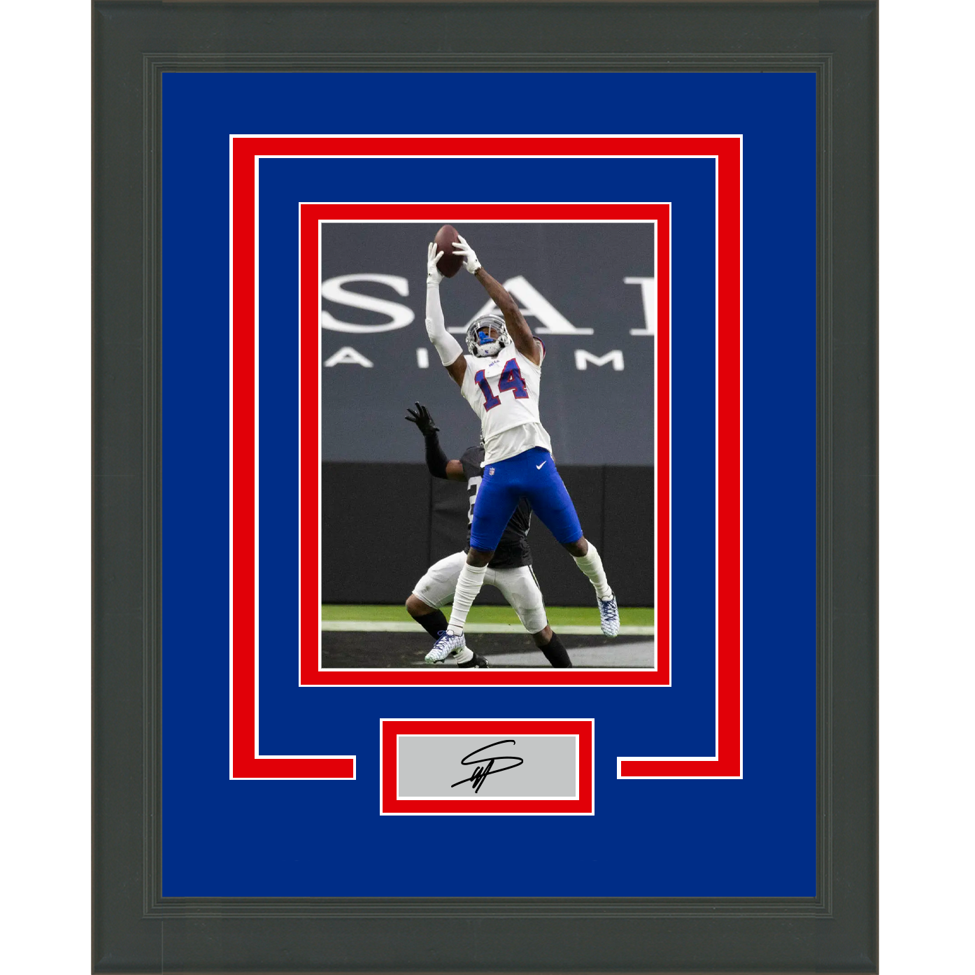 Framed Stefon Diggs Facsimile Laser Engraved Signature Auto Buffalo Bills 11x14 Football Photo