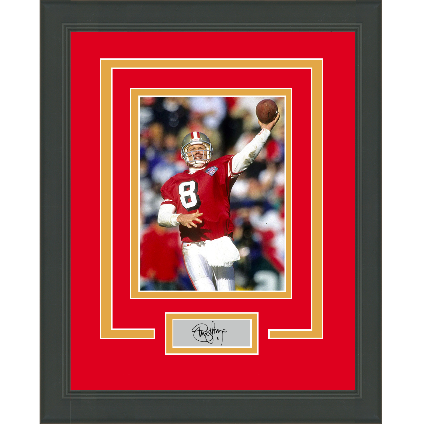 Framed Steve Young Facsimile Laser Engraved Signature Auto San Francisco 49ers 11x14 Football Photo