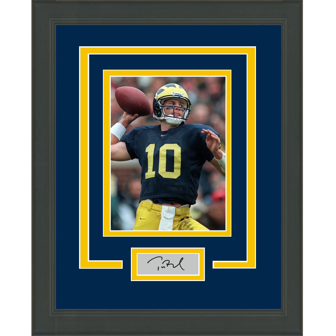 Framed Tom Brady Facsimile Laser Engraved Signature Auto Michigan Wolverines 11x14 College Football Photo