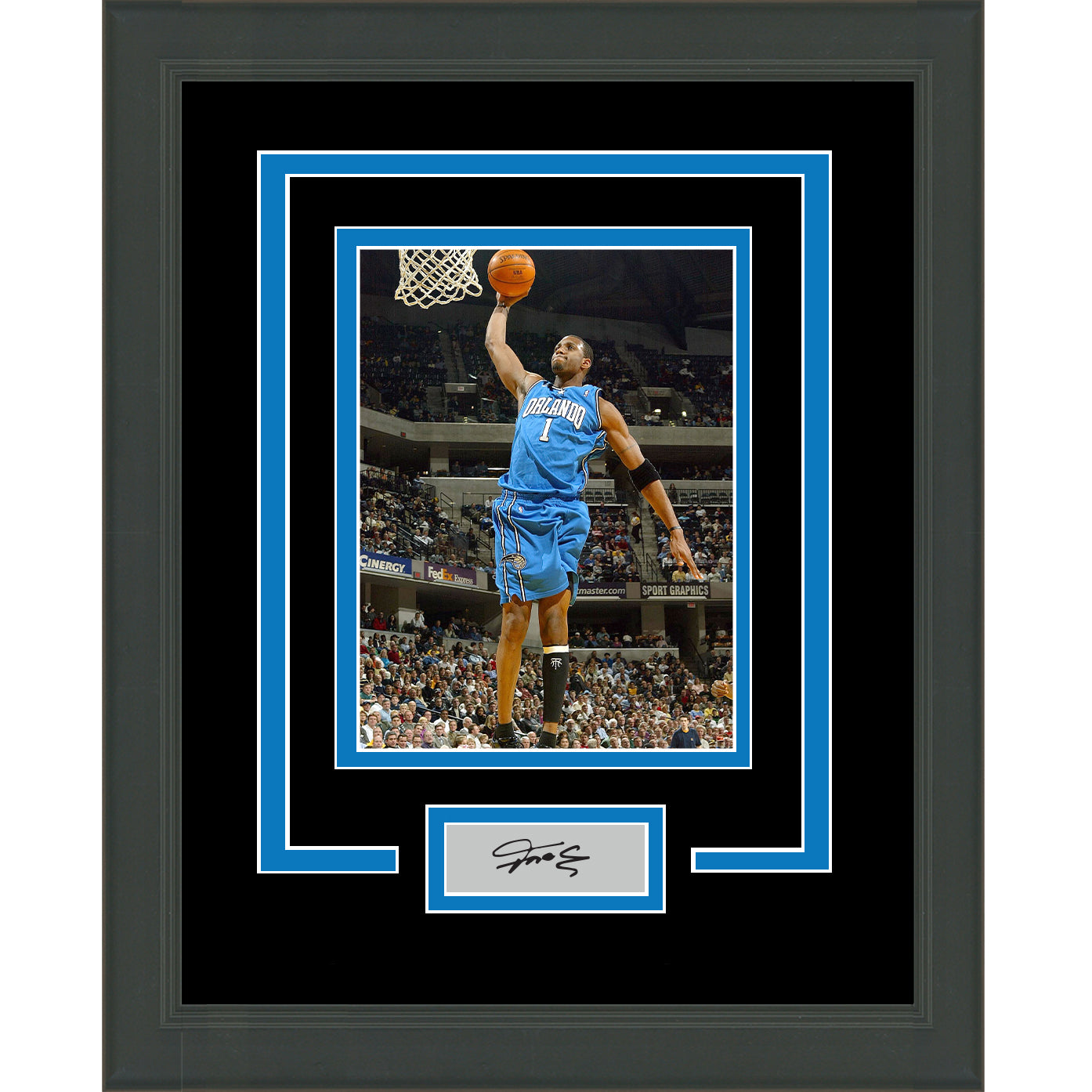 Framed Tracy McGrady Facsimile Laser Engraved Signature Auto Orlando Magic 11x14 Basketball Photo