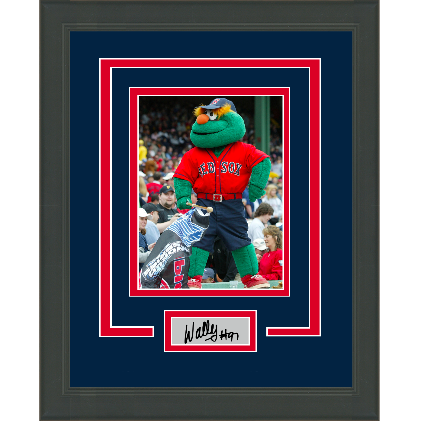 Framed Wally The Green Monster Facsimile Laser Engraved Signature Auto Boston Red Sox 11x14 Baseball Photo