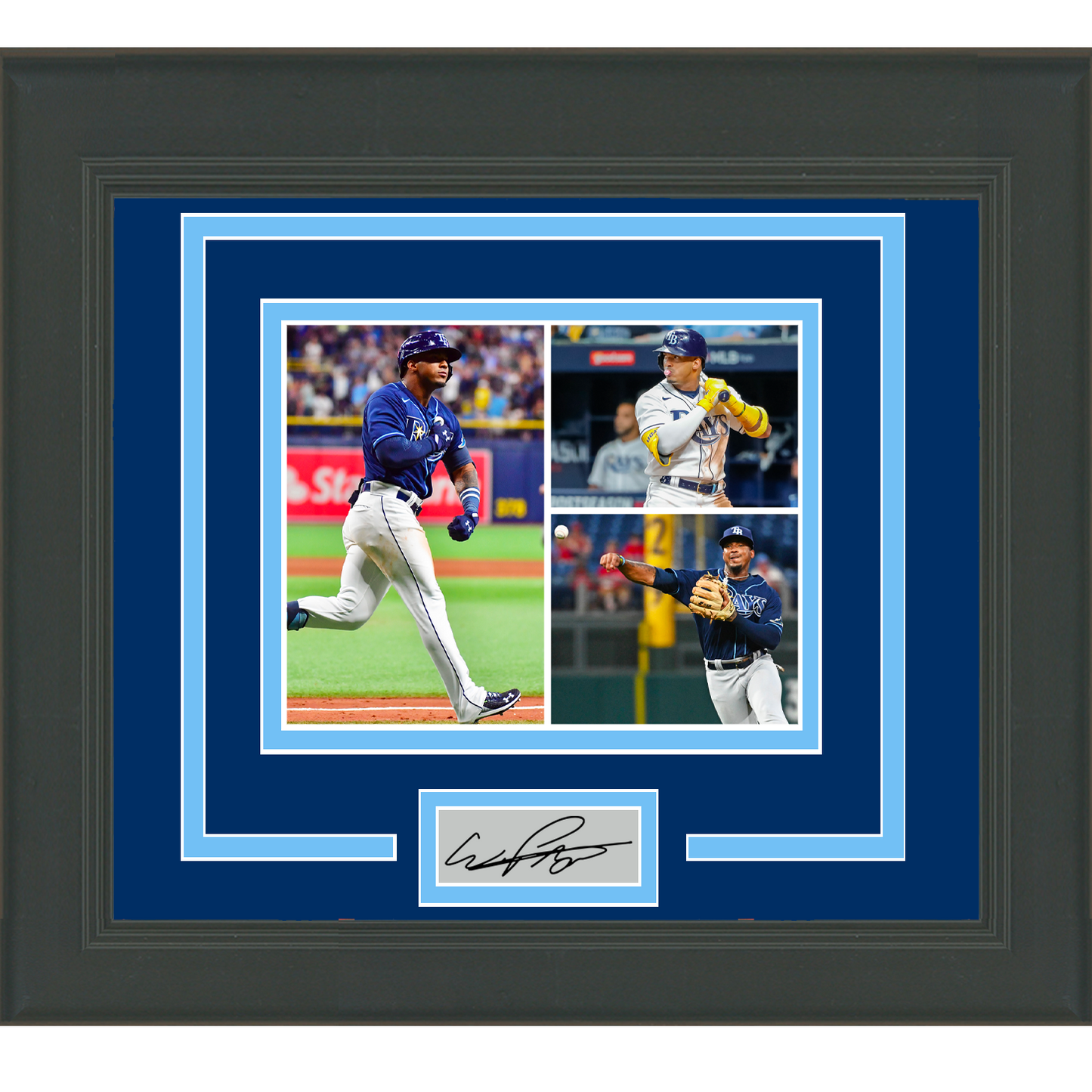 Framed Wander Franco Facsimile Laser Engraved Signature Auto Tampa Bay Rays 11x14 Baseball Photo