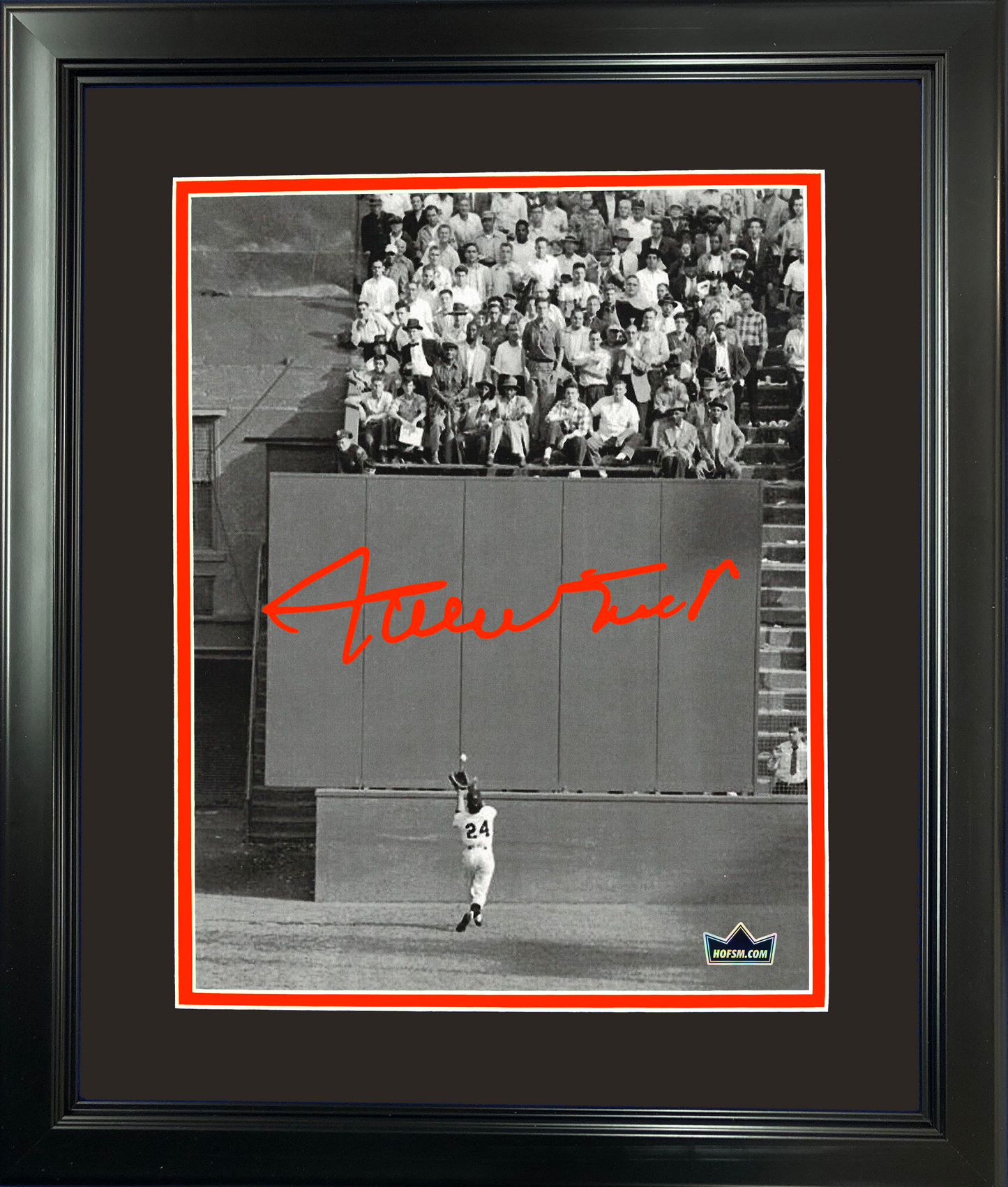 Framed Willie Mays Greatest Catch 1954 World Series San Francisco Giants Facsimile Laser Engraved Signature Auto 11"x14" Baseball Photo HOFSM Holo