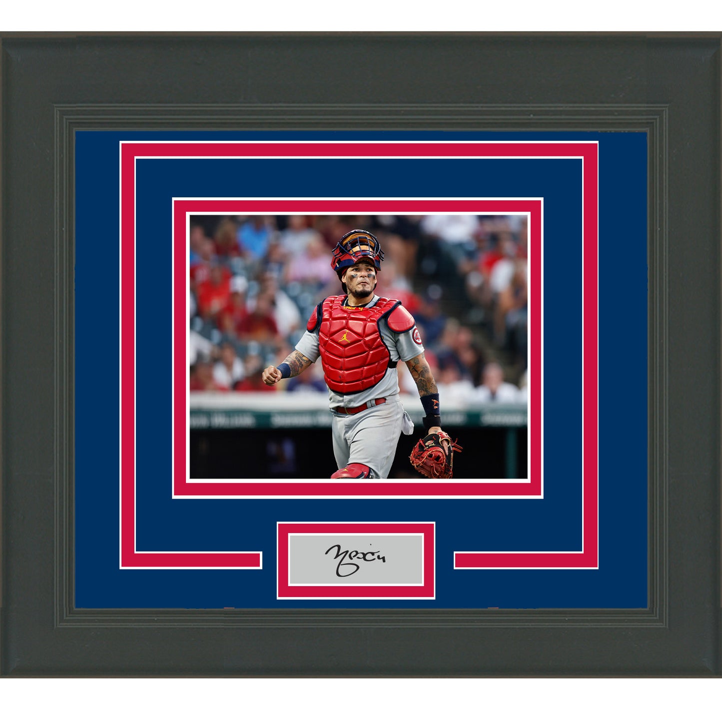 Framed Yadier Molina Facsimile Laser Engraved Signature Auto St. Louis Cardinals 11x14 Baseball Photo