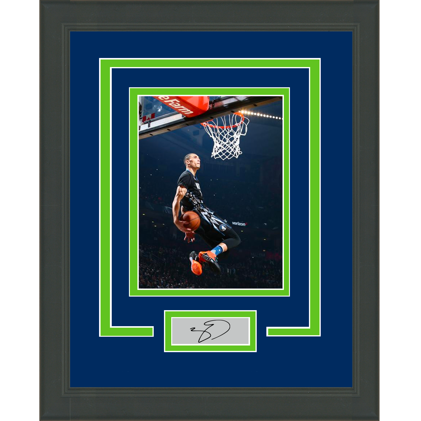 Framed Zach LaVine Facsimile Laser Engraved Signature Auto Minnesota Timberwolves 11x14 Basketball Photo