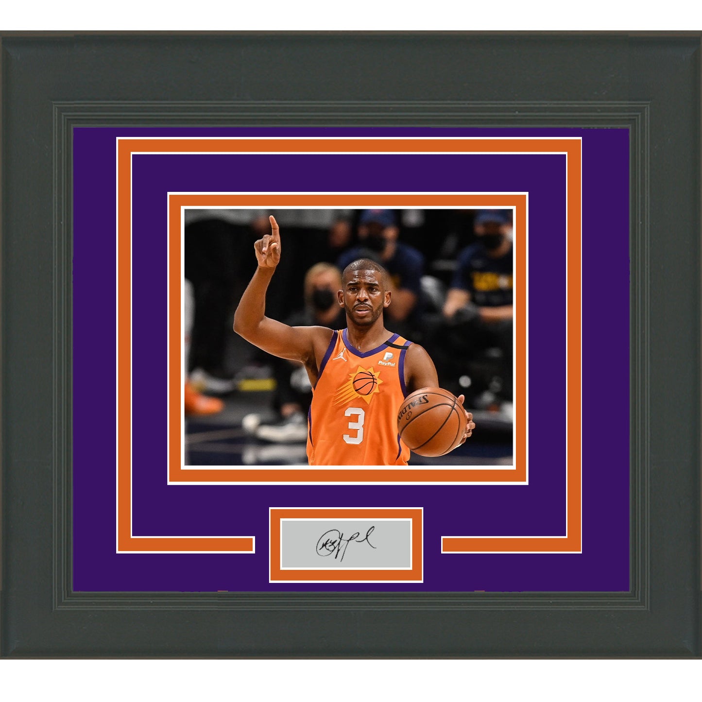 Framed Chris Paul Facsimile Laser Engraved Signature Auto Phoenix Suns 11x14 Basketball Photo