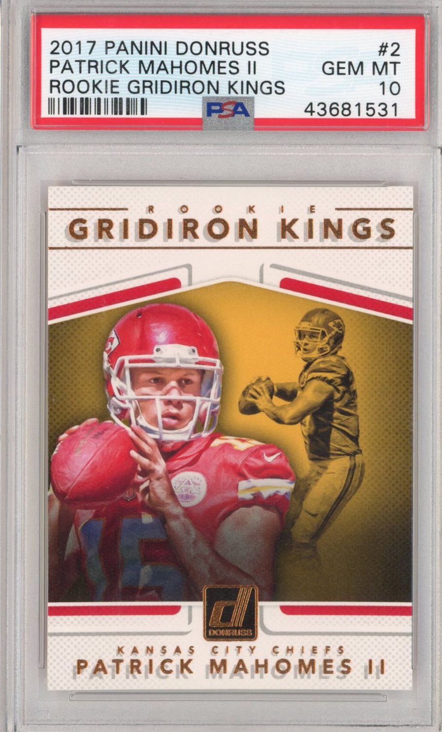 patrick mahomes graded cards 2017 Panini Donruss II #2 Rookie Gridiron Kings – Hall of Fame Sports Memorabilia Pack Art:Venusaur & Celebi trading card box Card Details PSA 10 Slabbies for