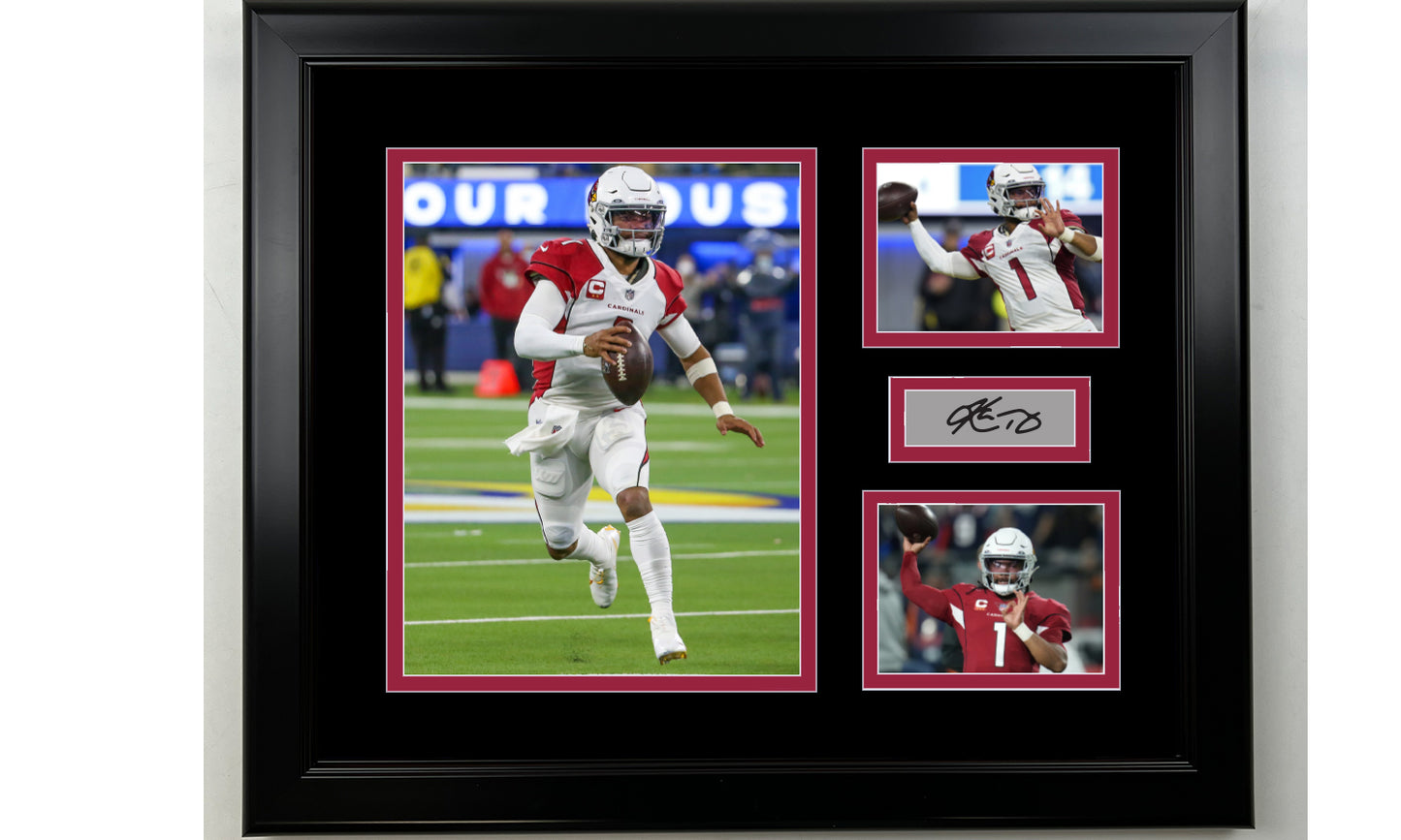 Framed Kyler Murray Arizona Cardinals Facsimile Laser Engraved Signature Football 14x11 3 Photo Collage