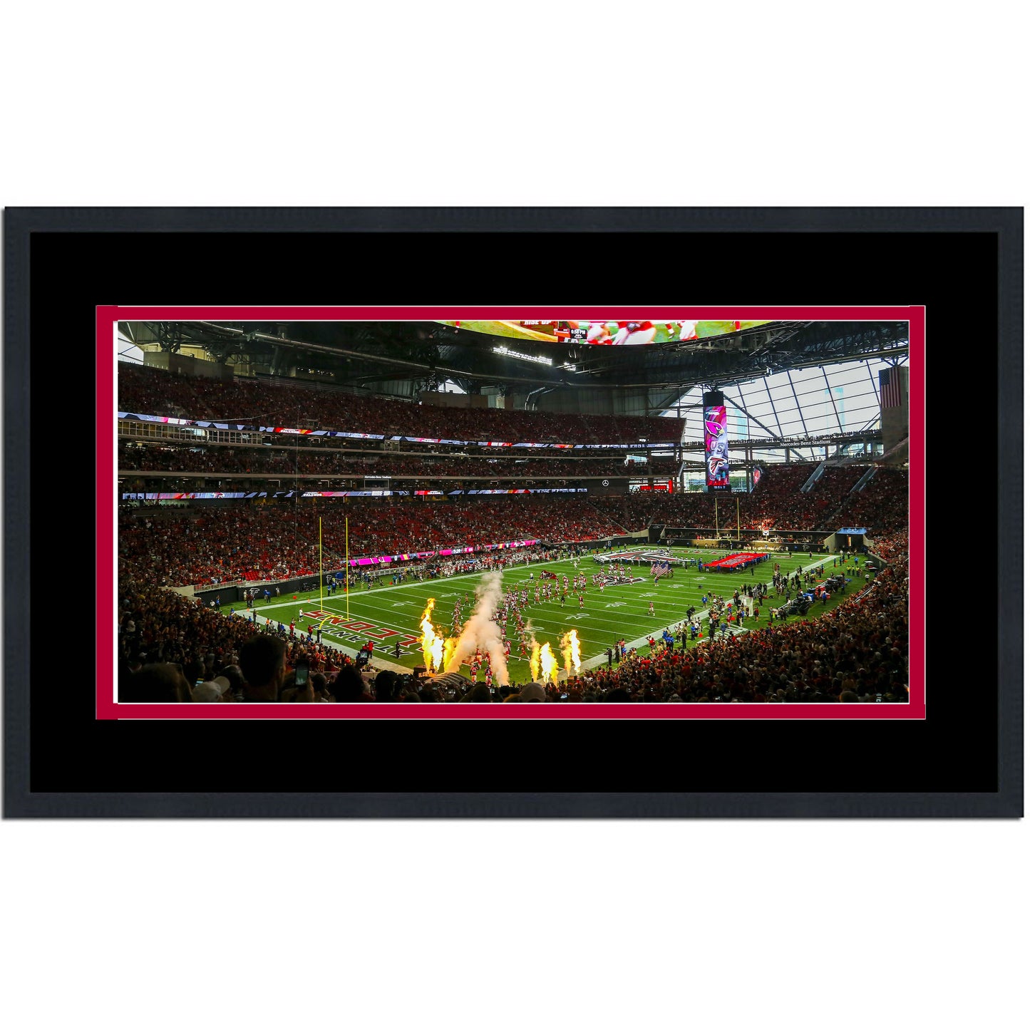 Framed Mercedes-Benz Stadium Atlanta Falcons 16x24 Football Photo Professionally Matted