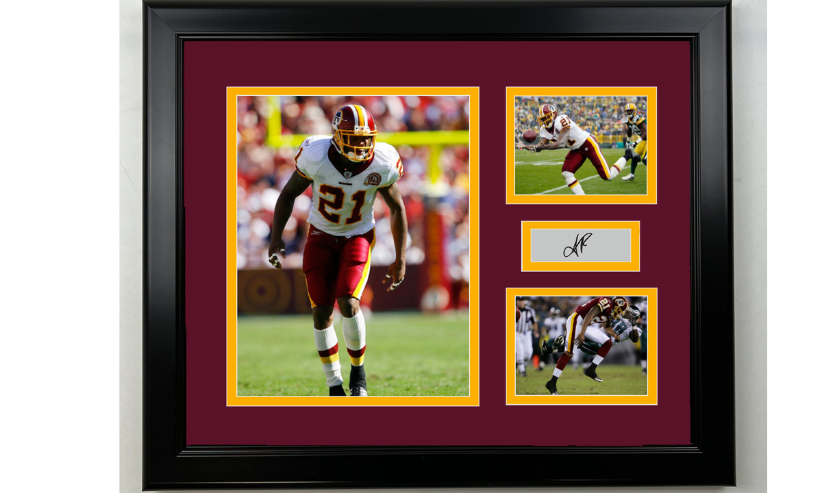 Framed Sean Taylor Washington Redskins Facsimile Laser Engraved Signature Football 14x11 3 Photo Collage