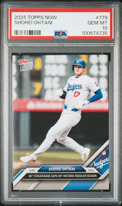 Graded 2024 Topps Now Shohei Ohtani #779 Baseball Card PSA 10 Gem Mint