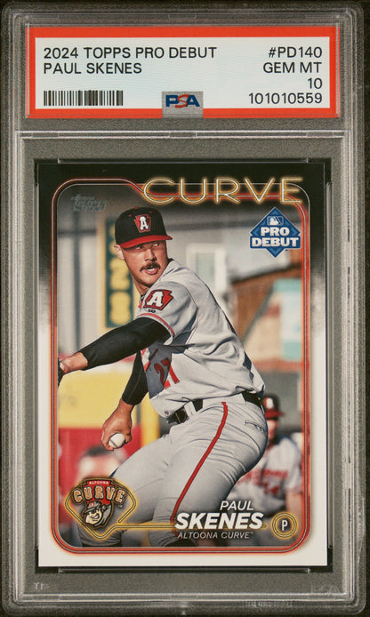 Graded 2024 Topps Pro Debut Paul Skenes #PD140 Rookie RC Baseball Card PSA 10 Gem Mint