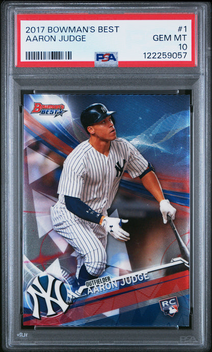 Graded 2017 Topps Bowmans Best Aaron Judge #1 Rookie RC Baseball Card PSA 10 Gem Mint